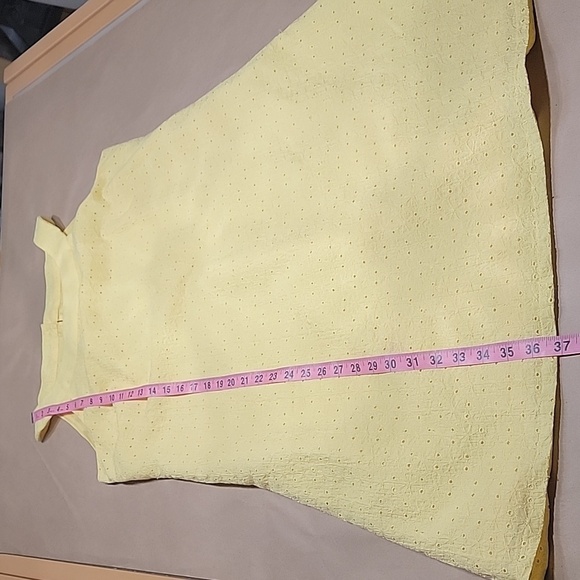 Unbranded Unsized Yellow Eyelet Lace Summer Dress - Picture 9 of 11